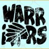 Warriors Distressed Mascot svg, Warriors Outline svg, Warriors SVG File