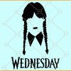 Wednesday Addams SVG, Addam Family svg, Jenna Ortega Silhouette svg