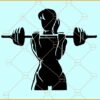 Weightlifting girl SVG, female Weightlifting svg, barbell Lady svg, muscle girl lifting weights svg