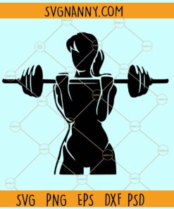 Weightlifting girl SVG, female Weightlifting svg, barbell Lady svg, muscle girl lifting weights svg