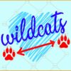 Wildcats heart SVG, Wildcats SVG File, Wildcats Football SVG, Football SVG