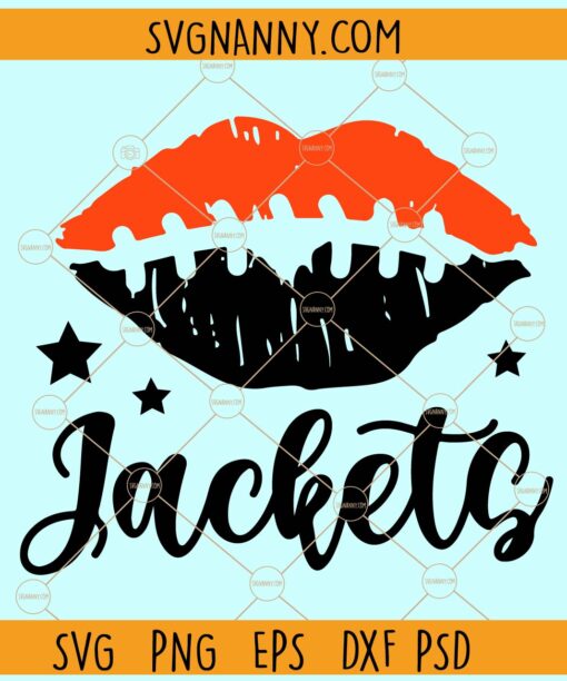 Yellow Jackets lips svg, Yellow Jackets SVG, Yellow Jackets SVG File, Yellow Jackets Mascot SVG