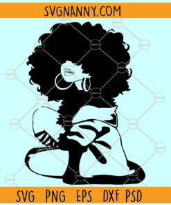 Afro hair black woman SVG, Black Woman svg, Afro Woman svg, black woman art svg