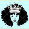 Afro woman crown SVG, Afro lady Svg, Black Woman svg, Afro svg, Curly Hair svg