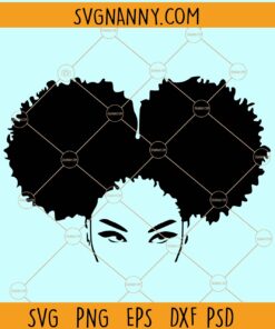 Afro woman svg file, Afro puffs svg, Afro hair svg, Afro lady svg, Black woman svg