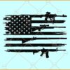 American flag of guns svg, American Gun Flag svg, Rifle flag svg, Guns svg, 2nd Amendment svg