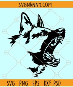 Angry dog SVG, German shepherd svg, German shepherd clipart svg, growling dog svg