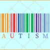 utism barcode SVG, Autism Svg, Autism Awareness Svg, Autism clipart svg