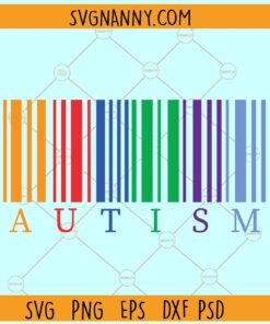 utism barcode SVG, Autism Svg, Autism Awareness Svg, Autism clipart svg