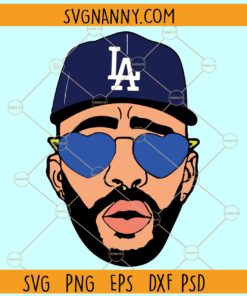 Bad Bunny LA Dodgers SVG, Bad bunny dodgers svg, Bad Bunny LA svg, Bad Bunny baseball svg