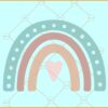 Boho rainbow svg, Love heart svg, Rainbow SVG, Bohemian Rainbow svg, Boho Svg, Rainbow Clipart svg