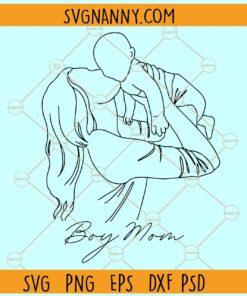 Boy Mom Line art SVG, boy mom svg, mom of boys svg