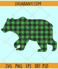 Buffalo plaid bear clipart svg, Buffalo Plaid Bear svg, Buffalo Plaid Bear png