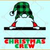 Christmas crew split svg, Christmas monogram svg, Gnome split monogram svg