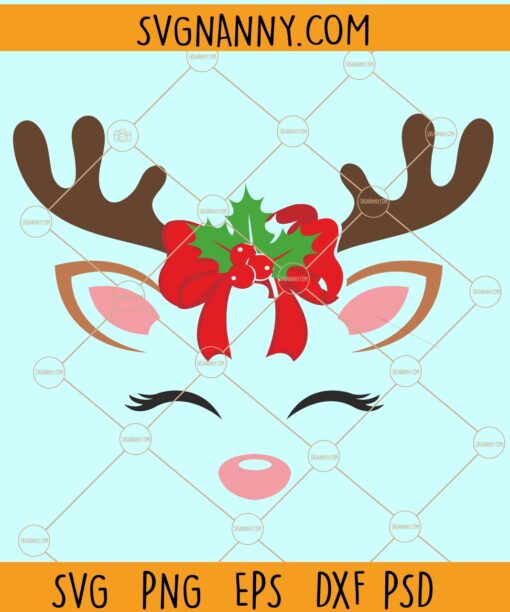 Christmas reindeer svg file, Merry Christmas Svg, Reindeer svg, Christmas Reindeer svg