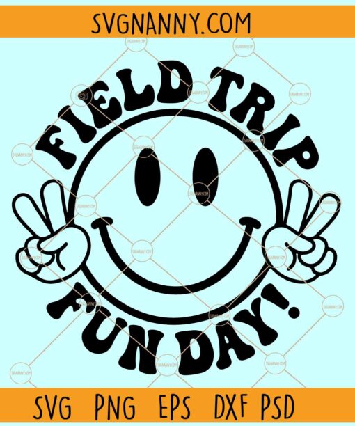 Field day Fun day smiley SVG, Smiley face svg, Peace hand sign svg, Field Day Fun Day SVG