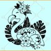 Flamingo with flowers svg, Flamingo SVG, Flamingo with Flower Crown SVG, Flamingo Floral svg