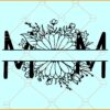 Floral Mama Split Monogram svg, Mama Split Monogram SVG, Mother's Day Svg