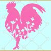 Floral chicken svg, Floral Farm Animals SVG, Chicken svg, Farmhouse SVG