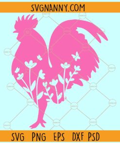 Floral chicken svg, Floral Farm Animals SVG, Chicken svg, Farmhouse SVG