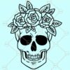 Floral skull svg, Skull svg file, Flower Skull svg, Floral Skull svg file, halloween shirt svg