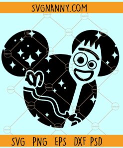 Forky Disney ears SVG, toy story forky face svgm mickey head SVG, Forky mouse ears Svg