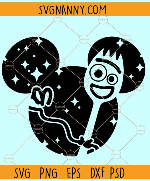 Forky Disney ears SVG, toy story forky face svgm mickey head SVG, Forky mouse ears Svg