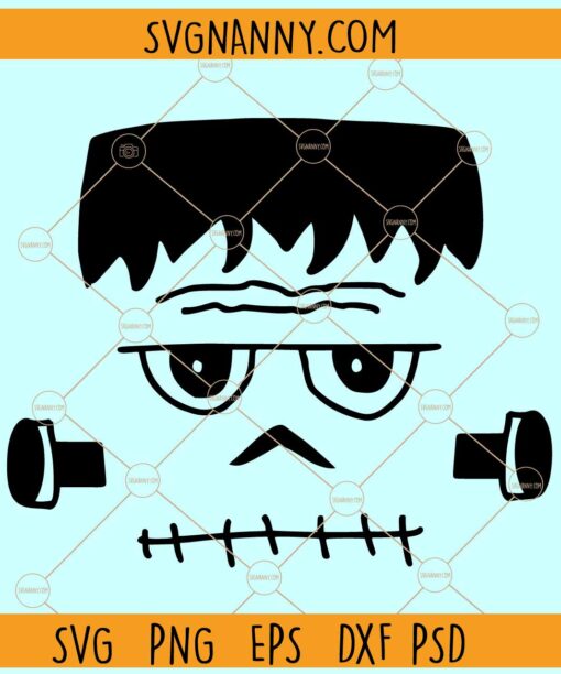 Frankenstein face svg, Frankenstein svg, Horror Classics SVG, Halloween svg