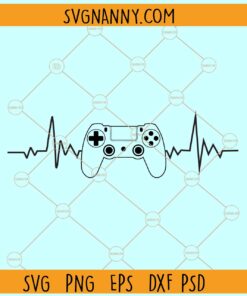 Gamer Heartbeat svg, Controller Heartbeat SVG, Game Controller Svg, Gaming Svg