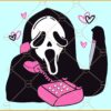 Ghost face calling svg, Horror Svg, Scream Svg, Funny Ghost Halloween Svg