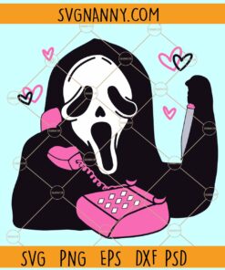 Ghost face calling svg, Horror Svg, Scream Svg, Funny Ghost Halloween Svg