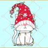 Gnome cat christmas svg, Christmas Gnome svg, Christmas shirt svg, Cute Gnomies Svg