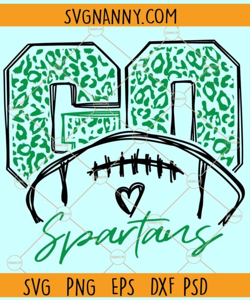 Go Spartans Leopard SVG, Go Spartans Football SVG, Spartans svg file, Spartans leopard Svg