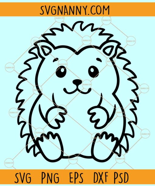 Hedgehog Outline SVG, Hedgehog SVG, Hedgehog Clipart svg, Hedgehog shirt svg