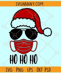 Ho ho ho santa with mask svg, Quarantine Christmas svg, Santa svg, Christmas shirt svg