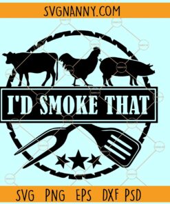 Id Smoke That SVG, BBQ Svg, Barbecue Grill Svg, BBQ smoker svg