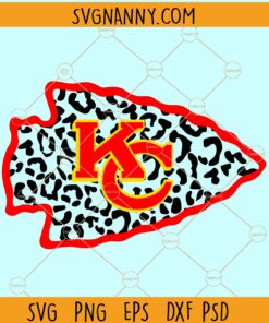 KC chiefs leopard print svg, KC chiefs Football svg, KC chiefs svg,  Football team svg