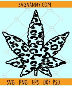 Leopard Print Weed Leaf SVG, 420 Leaf svg, Leopard Weed Svg, Leopard Marijuana SVG