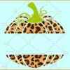 Leopard print split pumpkin svg, Leopard Pumpkin Svg, Cheetah Pumpkin svg