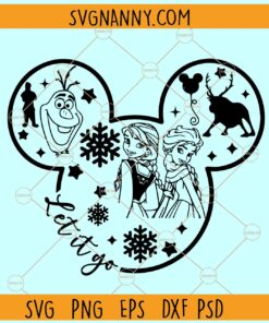 Let it go Mickey SVG, Let it Go Princess Disney Svg, Princess Disney Svg