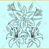 Lilly flower svg, Flower clipart svg, Lilly svg, Floral svg, Lily Flower Svg, Flower bouquet Svg