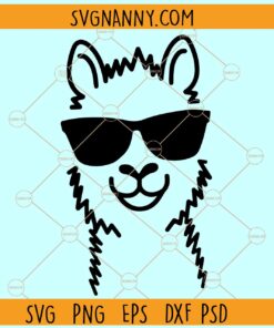 Llama with sunglasses svg, Llama Aviator Sunglasses SVG, Llama SVG, Alpaca Svg