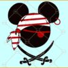 Mickey Mouse Pirates SVG, Mickey pirate SVG, Pirate svg, pirate mickey svg