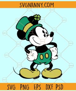 Mickey Mouse irish SVG, Mickey St. Patrick's svg, Patrick's svg, Clover svg