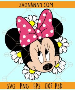 Mickey Mouse with flowers SVG, Mickey Mouse  Bouquet of Flowers Silhouette SVG, Mickey Mouse SVG