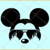 Mickey with castle sunglasses SVG, Mickey sunglasses Svg, Mickey with Aviator Svg