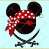 Minnie Mouse Pirates SVG, Minnie Mouse SVG, Pirate svg, pirate Minnie svg