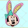 Minnie mouse bunny ears SVG, Minnie Easter Bunny Ears svg, Leopard print svg