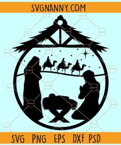 Nativity scene svg, Nativity SVG, Manger Scene SVG, Religious svg, Christian Svg