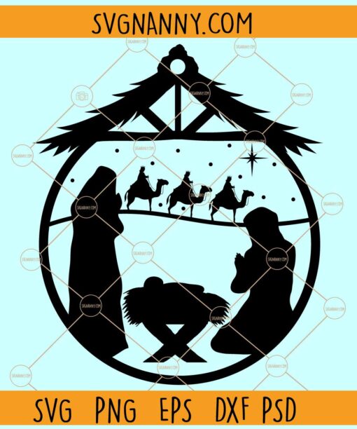 Nativity scene svg, Nativity SVG, Manger Scene SVG, Religious svg, Christian Svg